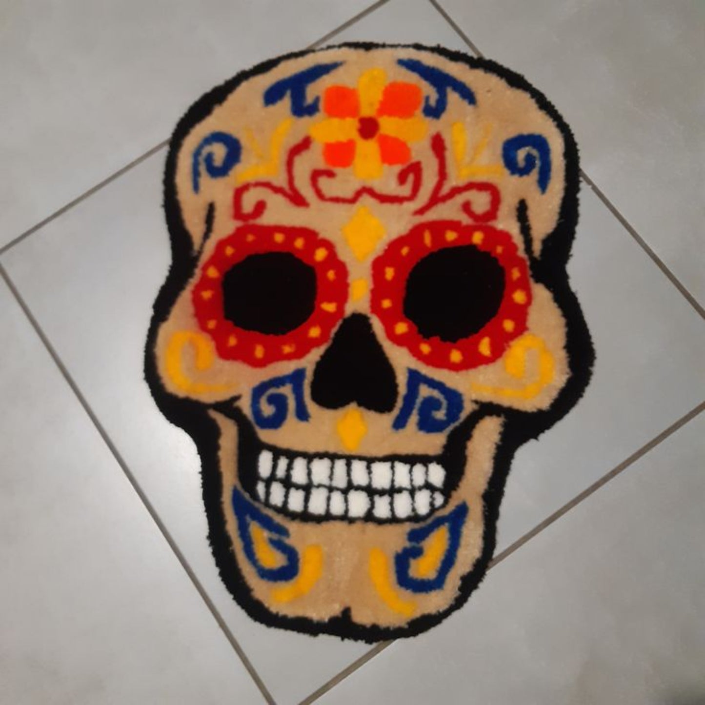 Deco murale tufting Calavera par La Balmo Tufting